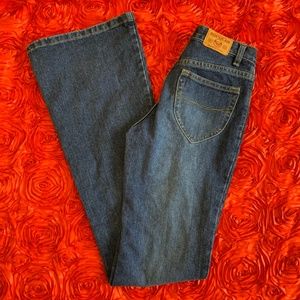 90s Roxy Brand boot cut jeans denim sz 0 Legs 34"